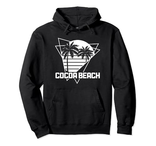 Souvenir de surf retro vintage de Cocoa Beach, Florida, surfista de playa Sudadera con Capucha