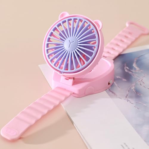 Generisch Ventilador portátil – Minip Lape Fan Mini – Ventilador portátil sin mano para niños y niñas – interior, exterior, viajes y casa - imagen 4