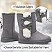 Eydram Women Winter Boots Fur Lined Fashion Mid Calf Boots for Women Warm Fuzzy Boots Comfortable Black Womens Snow Boots with Bowknot(Grey US7)