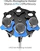 Etour 6-Slot Multi Microphone Holder for Mic Stand, Alloy Base & Anti-Roll Rings, Compatible with 5/8", 3/8" and 1/4" Threaded Stand, Wired & Wireles Mics Organizer and Display for Studio and Stage #1