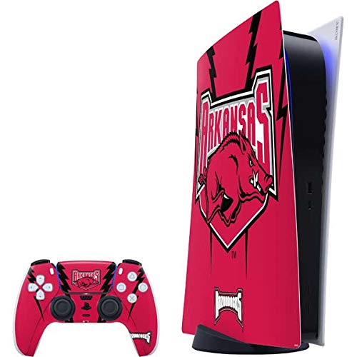 Skinit Decal Gaming Skin Compatible with PS5 Digital Edition Bundle - Officially Licensed University of Arkansas-Fayetteville Razorbacks Design