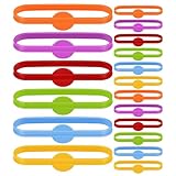 Gadpiparty 18 marcadores para bebidas, etiquetas para vasos, botellas de vino, identificadores de tazas para invitados, etiquetas de silicona para cócteles.
