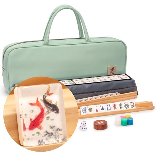 Set de Mahjong Americano con Estuche Celadon Koi