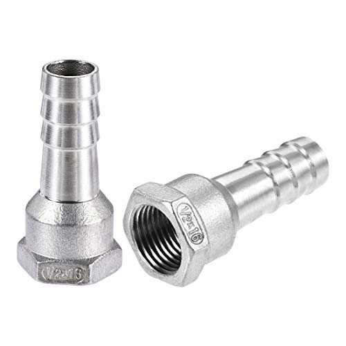 Raccord de tuyau cannelé 16mm usinage de précision en acier inox 304 femelle G1/2