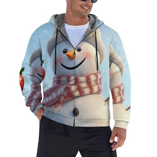 Sweat à capuche zippé contre le froid polaire vêtement épais homme S-5XL
