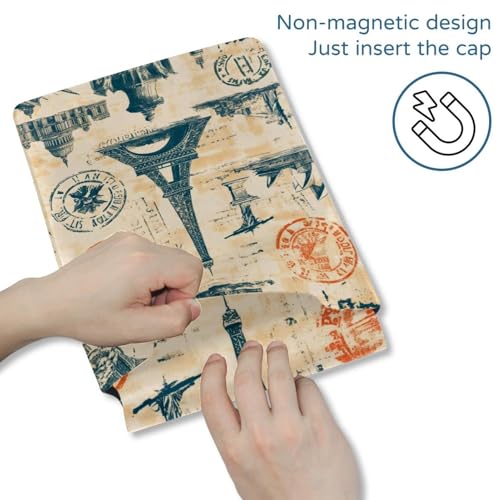 Funda para portátil de 13.8 x 10.2 pulgadas World Postmark con forro celvet 2