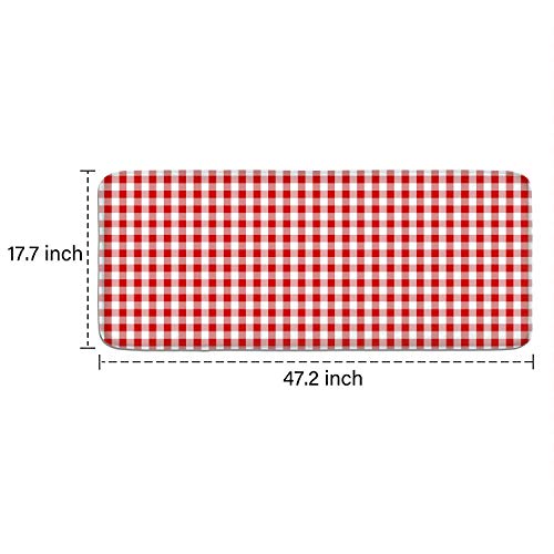 Unicorns Farting Plaid Printing Red And White Plaid Kitchen Mat Natural Fiber Carpets Non-Slip Kitchen Rug #TOP2
