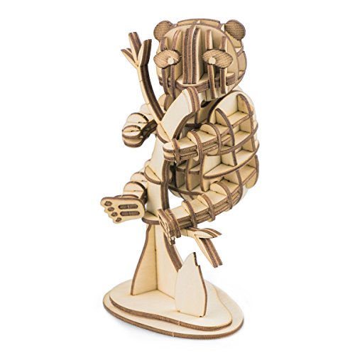 Rolife Build Your Own 3D Wooden Assembly Puzzle Wood Craft Kit Panda Model, Gifts for Kids and Adults