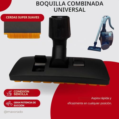 Miniatura 8 de Maxorado Juego Universal De Boquillas Y Cepillos De Repuesto Para Aspiradora, Con 30, 31, 32, 33, 34, 35 Mm De Diámetro, Por Ejemplo Bosch, Siemens, Aeg, Rowenta, Miele