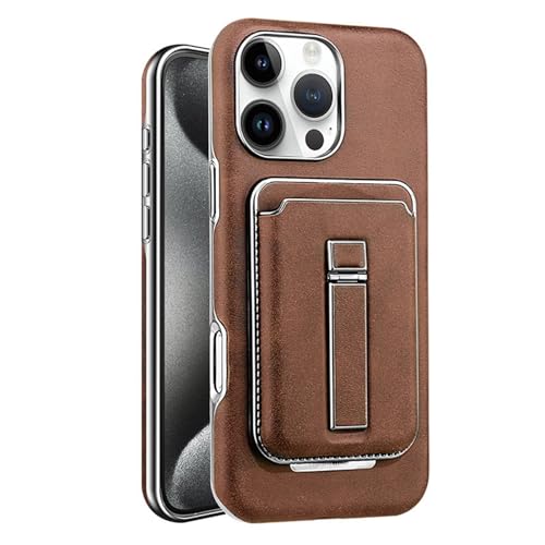 Custodia Per IPhone Pro Max Protettiva Pelle Cover Carte Credito Cellulare CustodiaDark Brown16 Pro Max