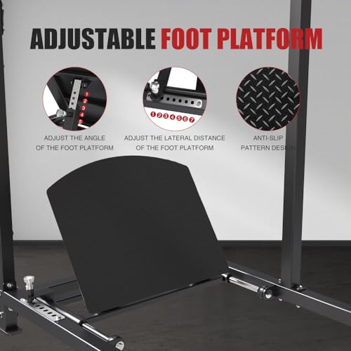 Swing Squat Machine,Pendulum Squat Machine, Plate Loaded Hack Squat Machine, Lower Body Strength Training, Leverage Squat Machine Home Gym