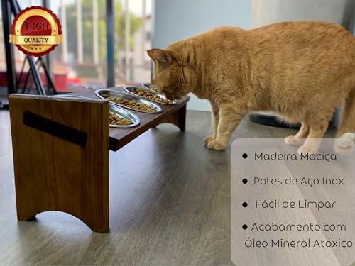 Comedouro Alto 4 Potes Gato Cachorro Filhotes Pequeno Porte (01)