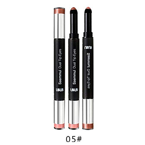 Homely 05 UBUB Double Eyeshadow + Silkworm Pen Velvet Shimmer Earth Color Eye Shadow Cream Pen