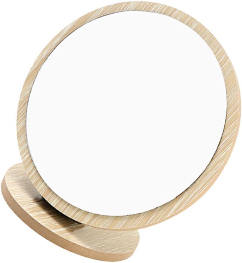 Foldable Desktop Cosmetic Mirror, Plastic Glass for Home Salon