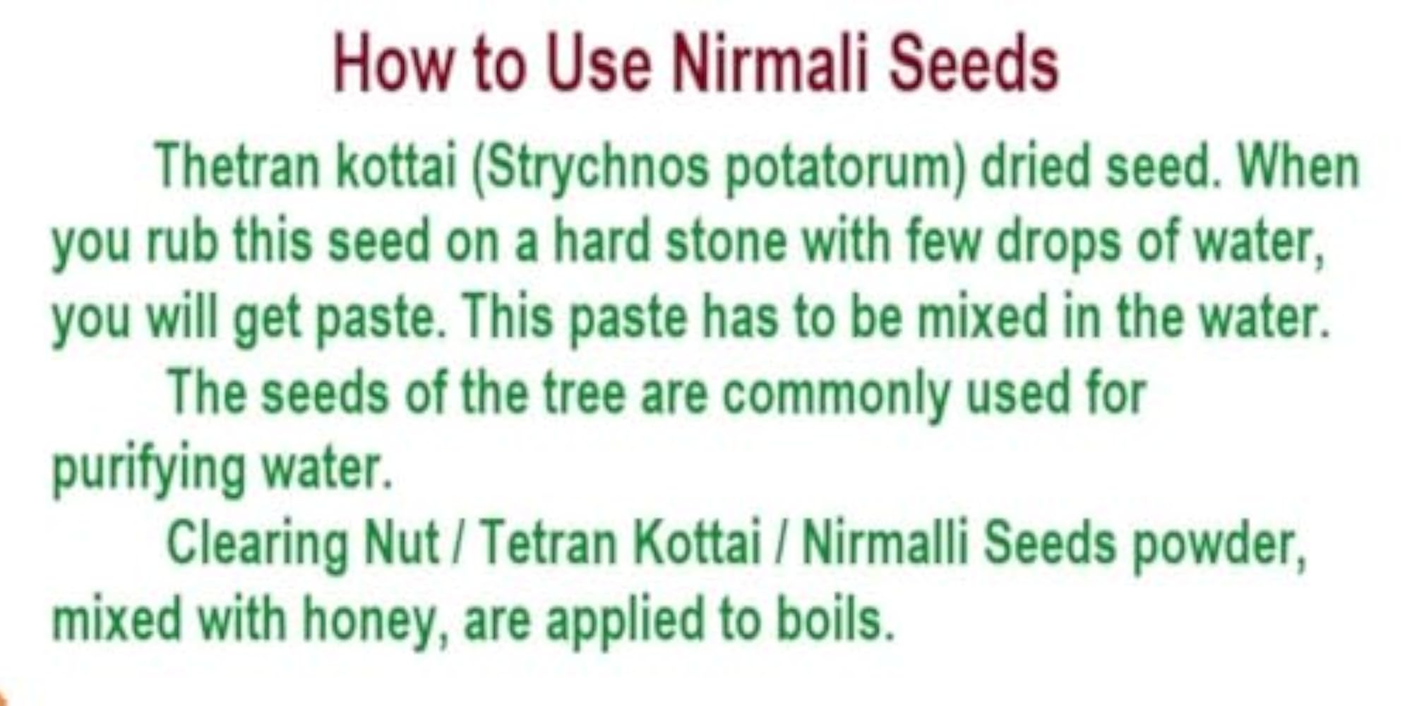 Nirmali Seed Powder for Water Purification, 1Kg