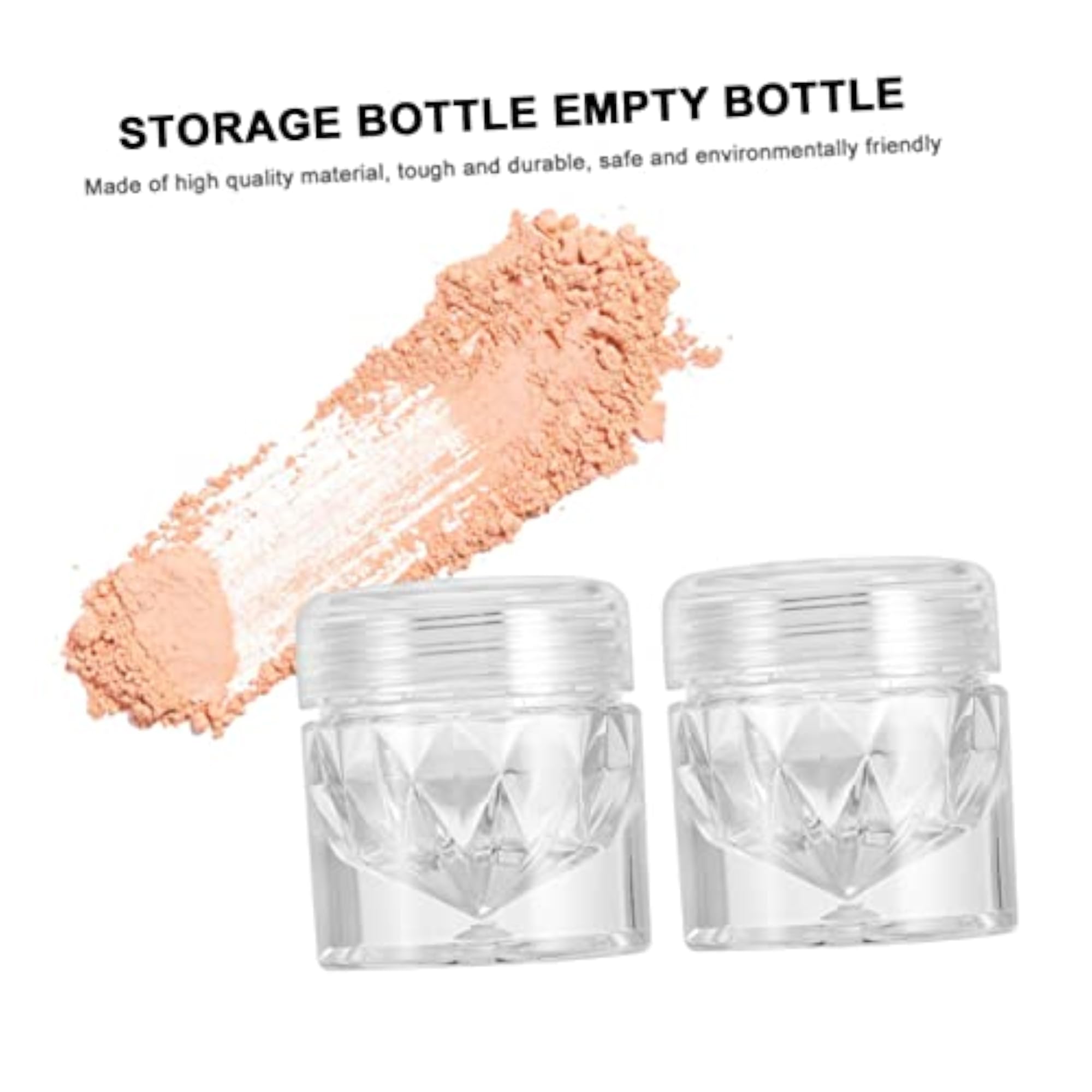 10 PCS Glass Jars Loose Powder Containers