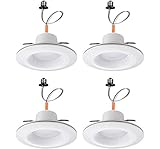 Commercial Electric 6 in. White Integrated LED Recessed Downlight with Nightlight Trim (4)