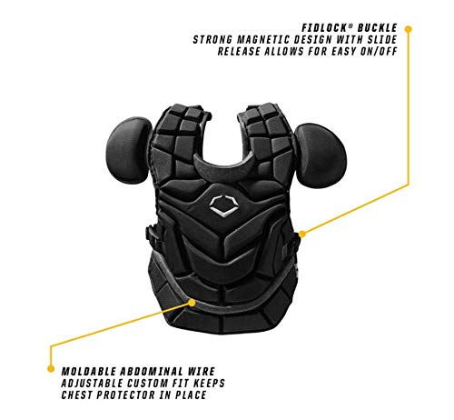 Evoshield Pro-Srz™ Chest Protector (W/ Nocsae Chest Guard) - Charcoal, Adult [16"] #TOP4