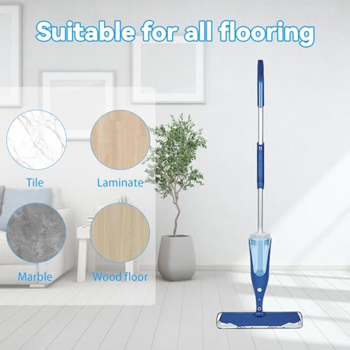 8 Pack Mop Pads for Bona Family of Mops, Washable & Reusable Microfiber Cleaning Pad Replacement for Hardwood and Multi-Surface, 4 Deep Cleaning Pad+4 Pet Microfiber Sweeping Pad