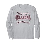 Oklahoma Softball Stitches Long Sleeve T-Shirt
