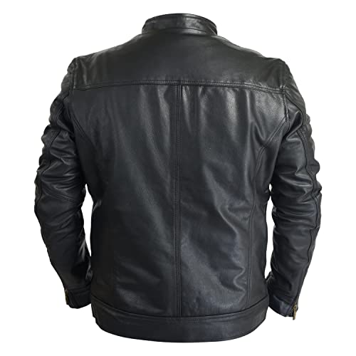 Image of Body Guard Men's Black Genuine Leather Jacket (M)