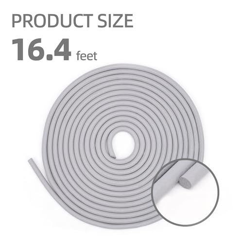 Image of U0U Backer Rod 1 /8 Inch,Foam Backer Rod Caulk Saver for Gaps and Joint Concrete Filling,16.4Ft Grey Concrete Expansion Joint Filler (1 /8 inch * 16.4 feet)