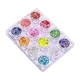 12 Eeflective Colors Sequins Nail Mixed Nail High-Brightness Glitter Sequins DIY Decorative Makeup R