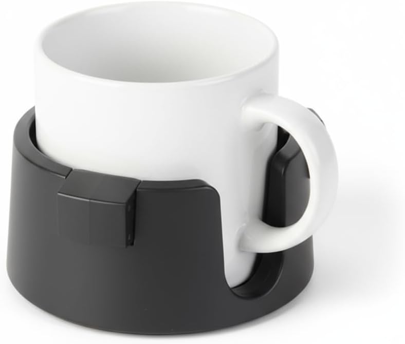 Desk Cup Holder for Bedside Nightstand - Universal Anti-Spill Adjustable Drink Caddy with 3M Adhesive, Anti-Tip Base Pet-Proof Cup Holder for Home Office, Bed, Desk - Multi-Purpose Drink Organizer