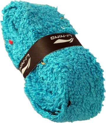 Li-Ning GC001 Cotton Badminton Racket Grip Double Layer, Light Blue