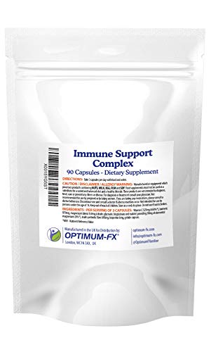 Immununterstützungskomplex - Vitamin C (Ascorbinsäure), Kurkuma, Magnesiummischung (Citrat, Glycinat, Bisglycinat und Malat), Inulin-Präbiotikafaser, Bioperine 90-Kapseln