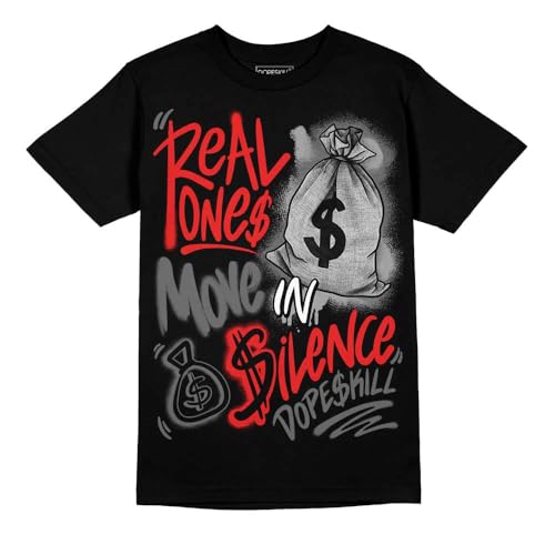 Image of DopeSkill Graphic Tee Streetwear Hip Hop Hypebeast Unisex T-Shirt Sneaker Colour Matching Shirts Inspired Motivation Quotes, Ro Aj4 Infrared - Black, S