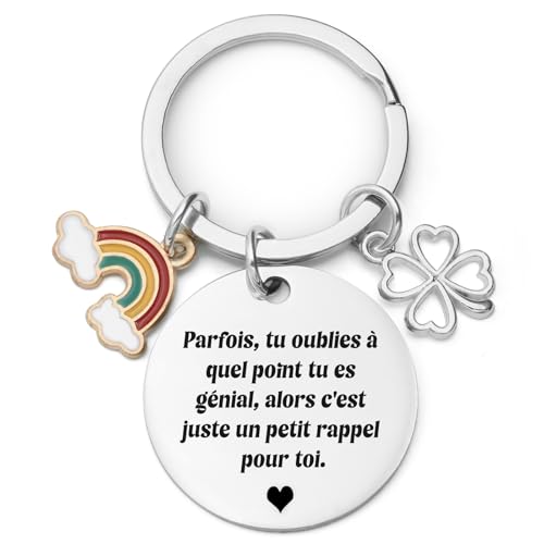 YISCOKO Cadeaux pour femmes, porte-clés femme en acier inoxydable, cadeau d'anniversaire, cadeau pour petite amie, meilleure amie, sœur, collègue ou camarade de classe.