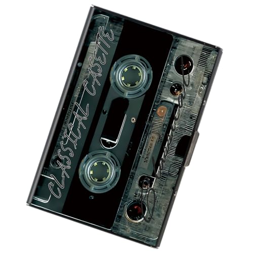 RYUITHDJP Business Card Holder Wallet – Stylish Classic Tape Cover Design with Durably metal card organizer - Slim RFID Protected Credit Card Holder for Men and Women, 3.8x2.6 inches