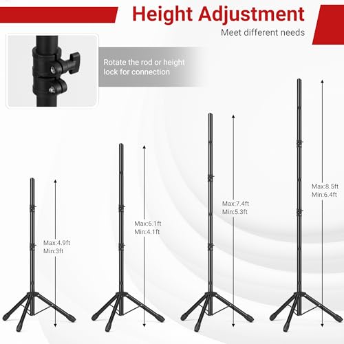 JSungo 10x8.5 FT Backdrop Stand for Parties, Adjustable Photo Backdrop Stand Kit with Carrying Bag, Portable Background Stand Backdrop for Wedding, Photoshoot, and Photo Studio by JSungo - Image 3