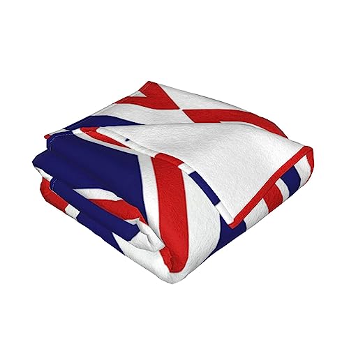 Couverture pelucheuse Union Jack pour cocooning sur le canapé