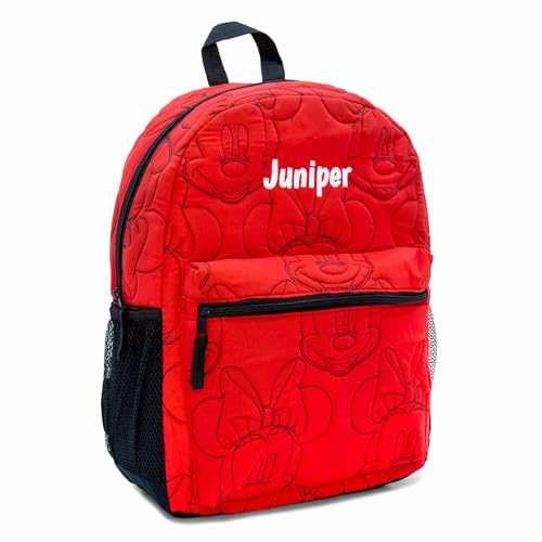 Personalized Licensed Quilted Character Backpack - 16 Inch (Quilted Minnie)