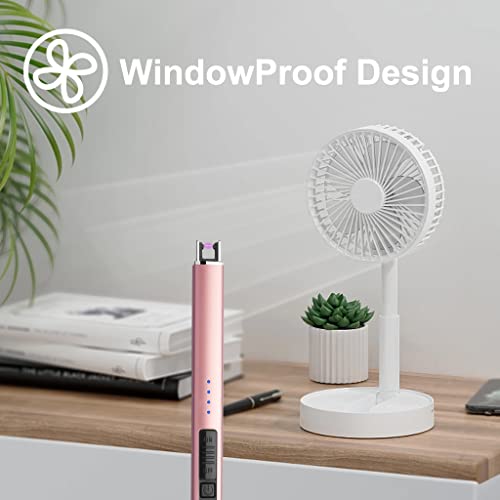 Encendedor eléctrico recargable USB tipo C Rose Gold miniatura 5