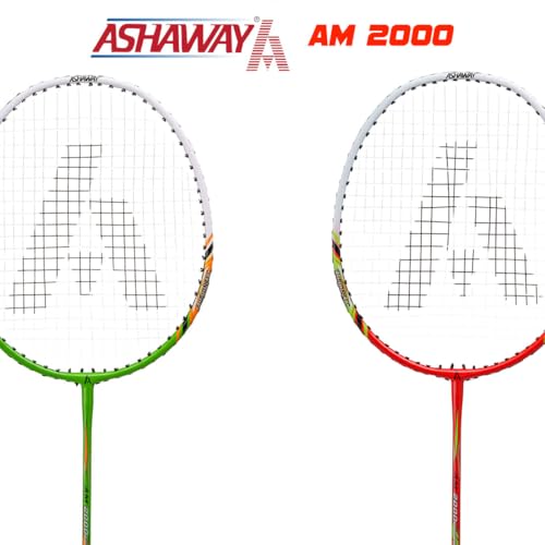 Image of ASHAWAY Badminton Rackets Set of 2 - AM 2000 | Aluminum Rackets Combo with 3 Shuttlecock Pack & Full Cover | Ideal for Adults & Kids | Lightweight & Durable for Recreational Play