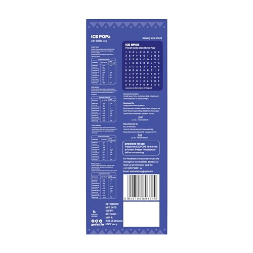 GO DESi Ice Popz : 12-Pack Assorted 4 Flavours Fruit Ice Popsicles | Masala Cola, Mango, Very Berry, Tangy Imli Flavors | 70ml Each