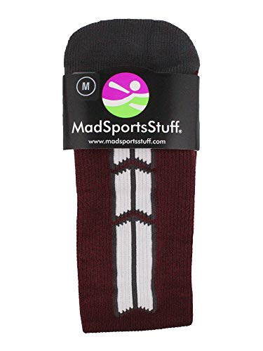 MadSportsStuff Maroon Player ID Custom Number Over the Calf Socks for Softball Baseball Football Boys and Girls3