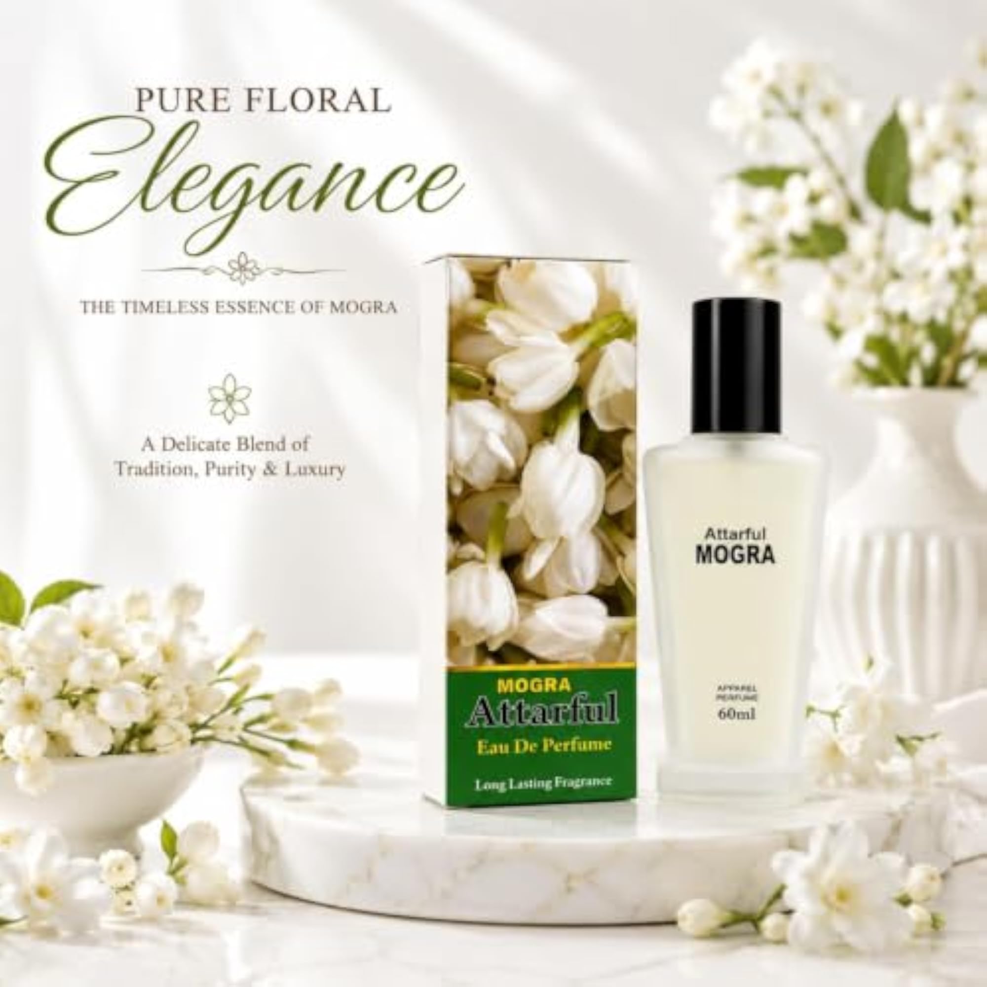 Mogra Eau De Perfume, 60ml for Men & Women