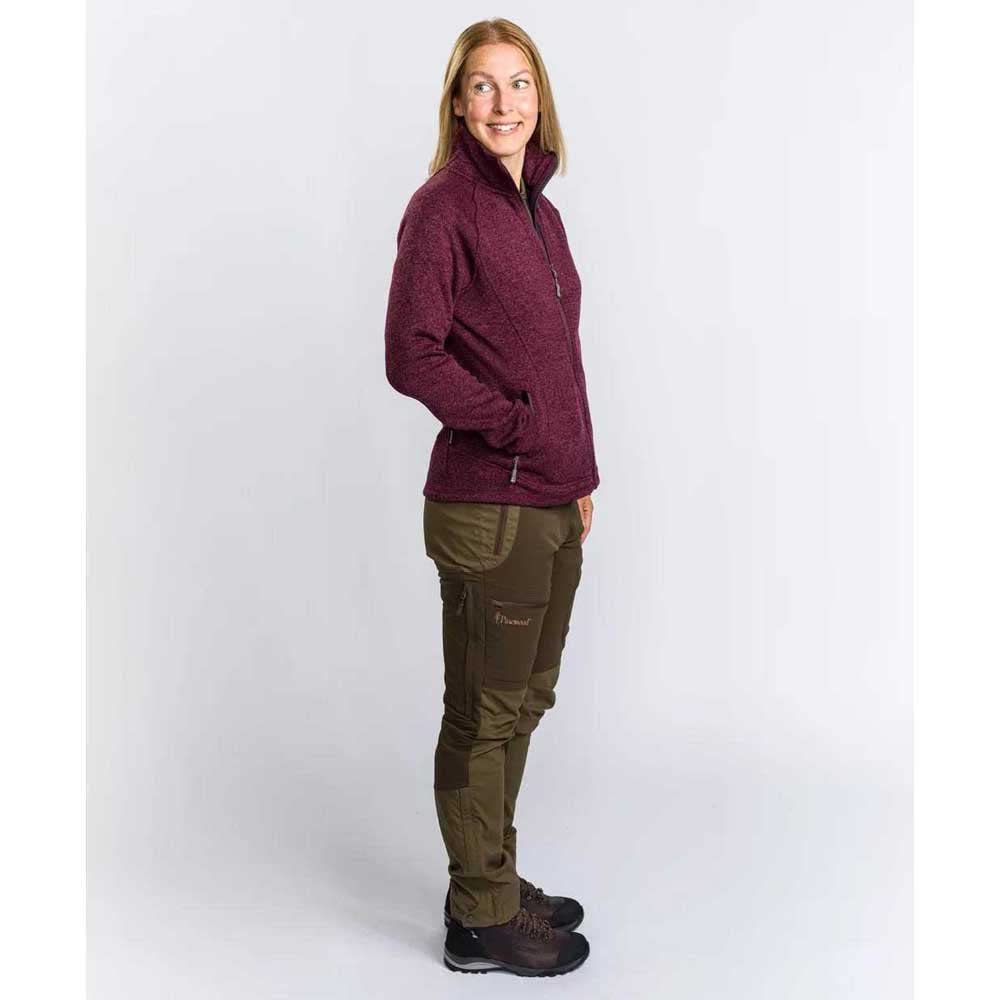 Pinewood 9372 Gabriella Damen Strick Fleecejacke Pflaume Melange(586)