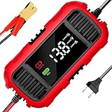 Largement utilisé : vos batteries au plomb 12 V rechargées en toute simplicité grâce à notre chargeur de batterie de moto, adapté à l'entretien d'une large gamme de batteries, des tondeuses à gazon aux démarreurs de moto. Convient aux batteries de 4AH à 30AH