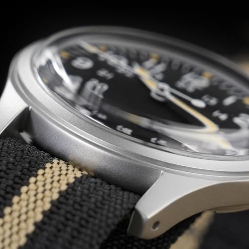 Image of Militado ML05 38mm VH31 Quartz Watch - Domed Sapphire Crystal Field Watch C3 Super Luminous Retro Sweep Wrist Watch for Men 100M Waterproof