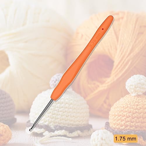 Image of Small Size Crochet Hook Lace Crochet Needle QLRFFLJOY 1.75mm Crochet Hook Embroidery Thread Knitting Weaving Tool DIY Lace Yarn Crochet Needles (1.75 mm)