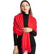 LumiSyne Hiver Senior Écharpe En Cachemire Couleur Unie Pour Femme Chaud Pashmina Foulards Frange Laine Douce Longue Épaissie Châle Etoles