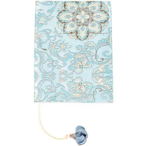 CRASPIRE Green Book Protector Flower Cloth Book Cover Adjustable Book Sleeve Soft Cloth Book Cover Retro for A6 Paperbacks Hardcover Books Classroom Students Teacher Book Lover