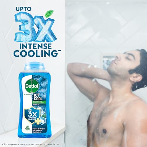 Dettol Body Wash and Shower Gel for Women and Men, Cool - 250ml | Soap-Free Bodywash | 12h Odour Protection