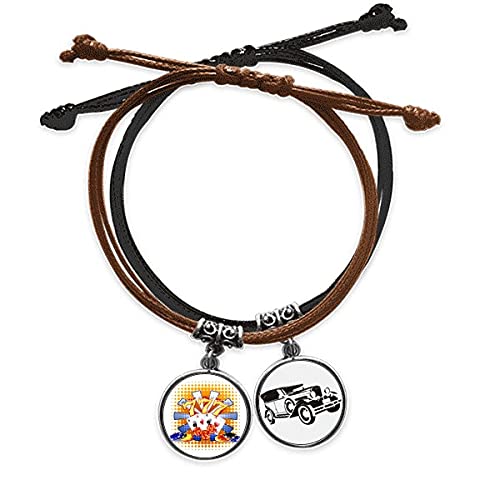 Idée cadeau originale : bracelet en cuir et corde thématique poker casino