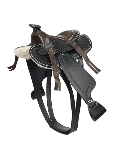 LeMieux Toy Pony Western Saddle - Educational Toy - Ages 3+ - Black Leather